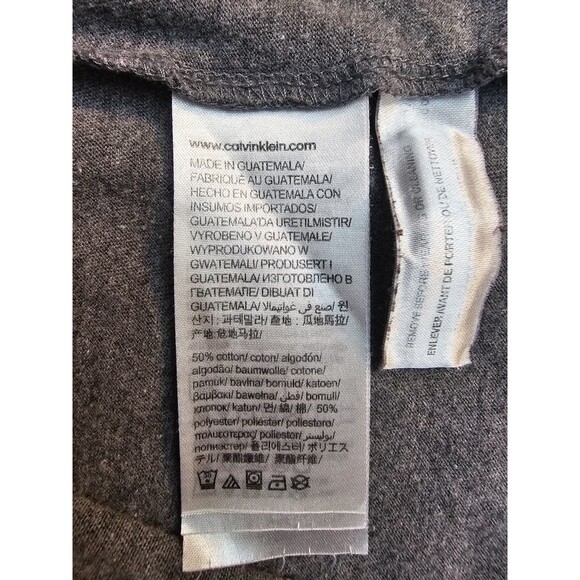 Calvin Klein Jeans Men’s Gray T-Shirt XS Logo Circle Graphic Cotton Blend - Picture 6 of 11